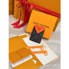 Louis Vuitton LV 루이비통 모노그램 이클립스 오렌지 카드 홀더 지갑 M26028