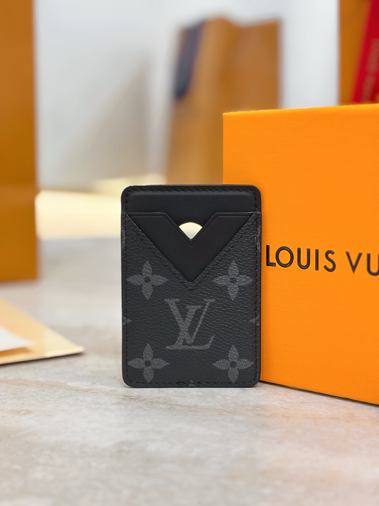 Louis Vuitton LV 루이비통 모노그램 이클립스 블랙 카드 홀더 지갑 M12602