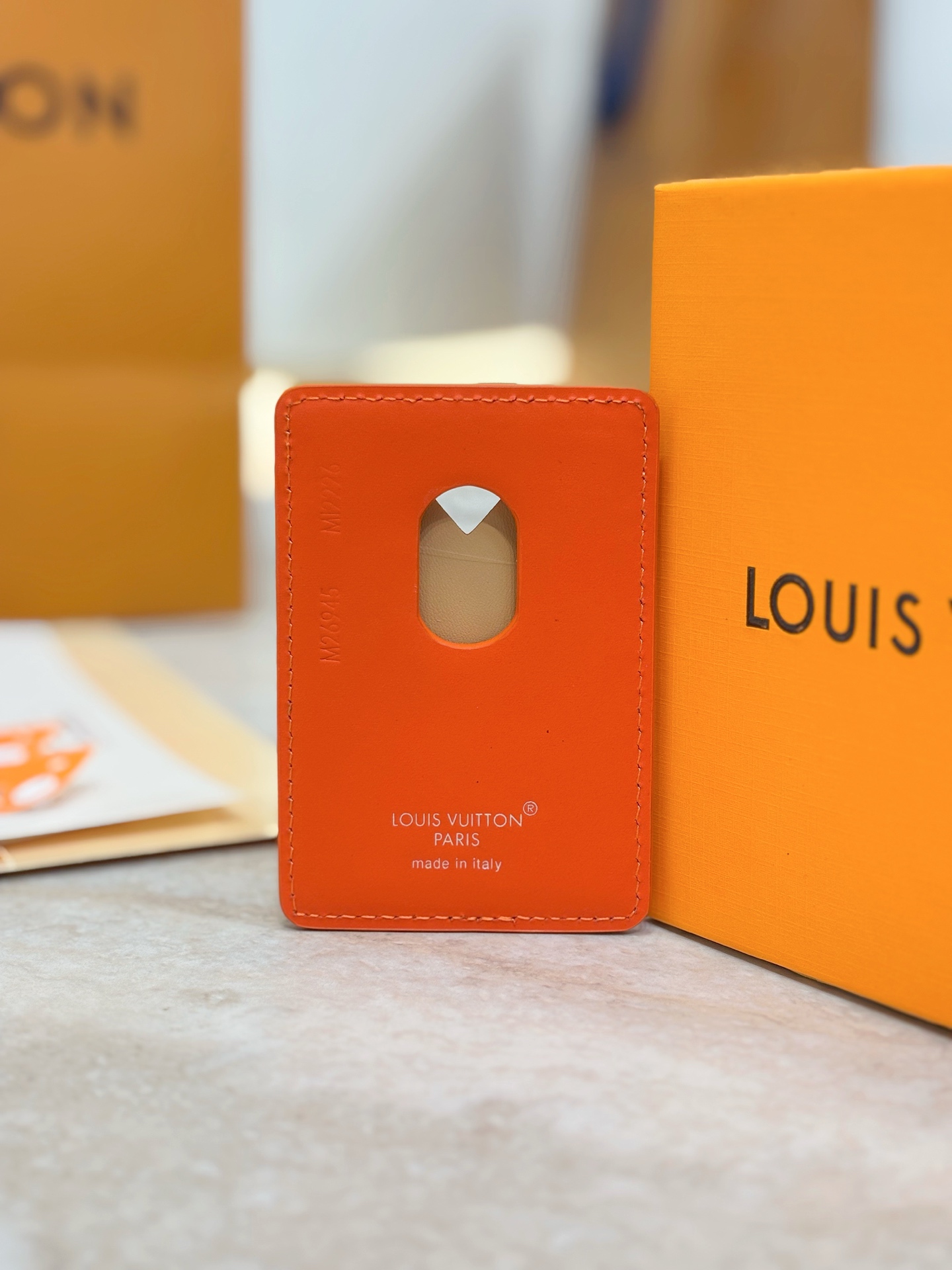 Louis Vuitton LV 루이비통 모노그램 오렌지 카드 홀더 지갑 M26945