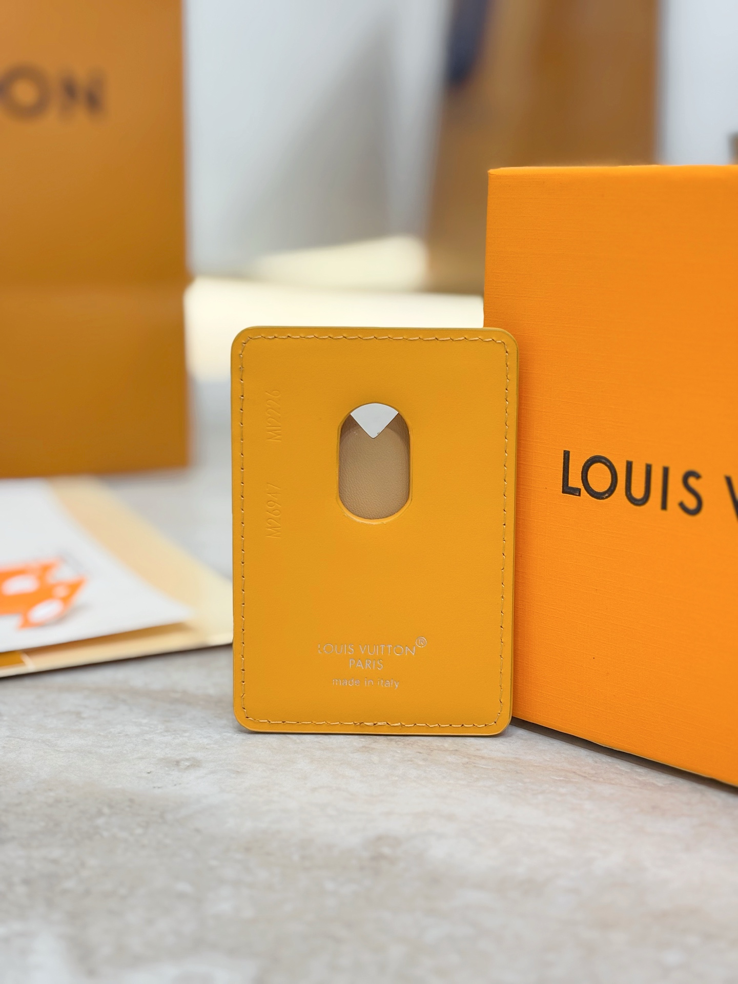 Louis Vuitton LV 루이비통 모노그램 옐로우 카드 홀더 지갑 M26947