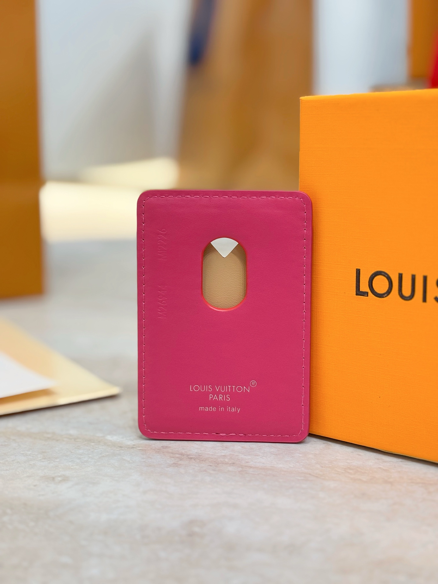 Louis Vuitton LV 루이비통 모노그램 푸시아 카드 홀더 지갑 M26944