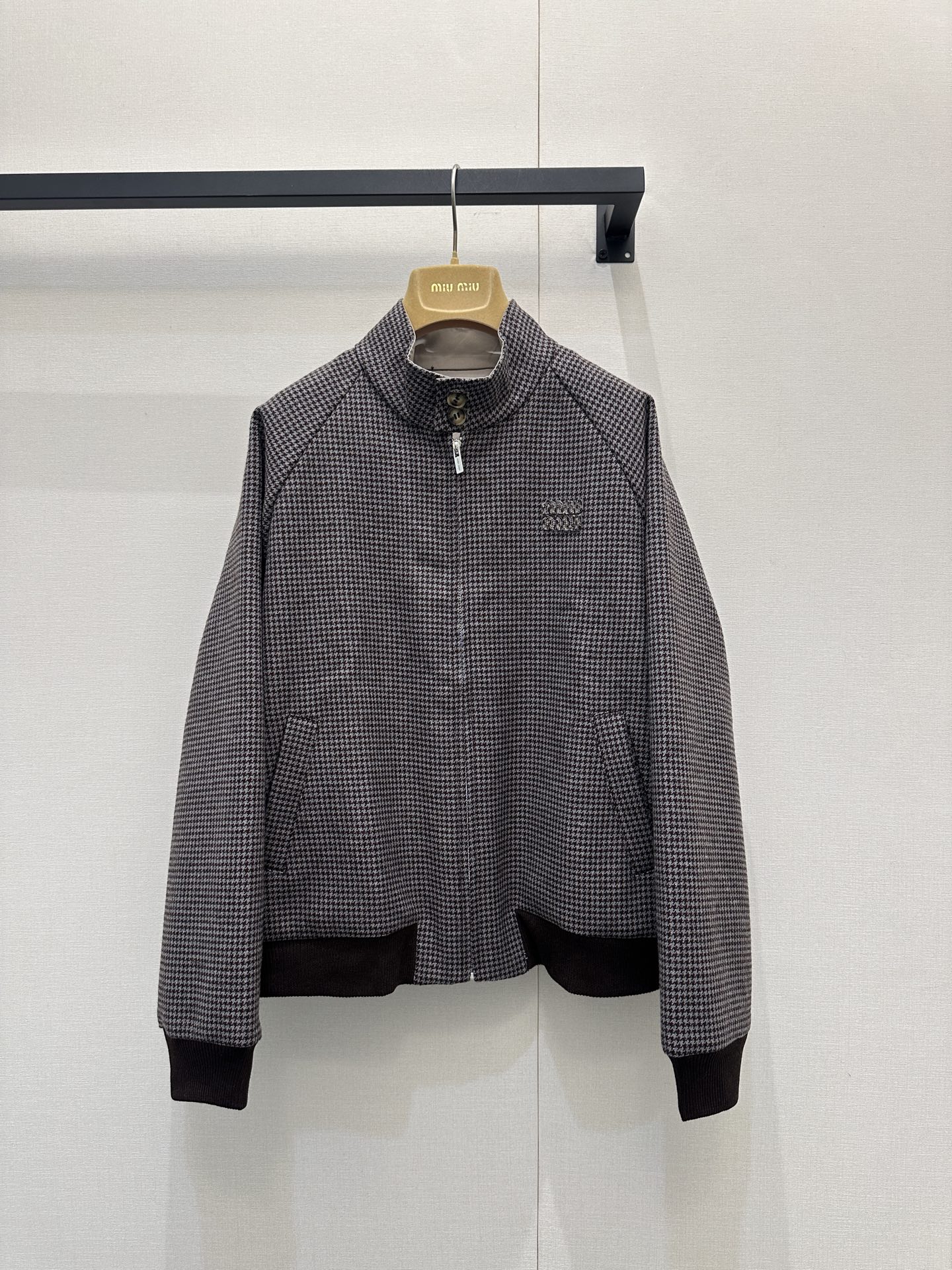 miumiu 미우미우 리버서블 체크 울 자켓 재킷 의류