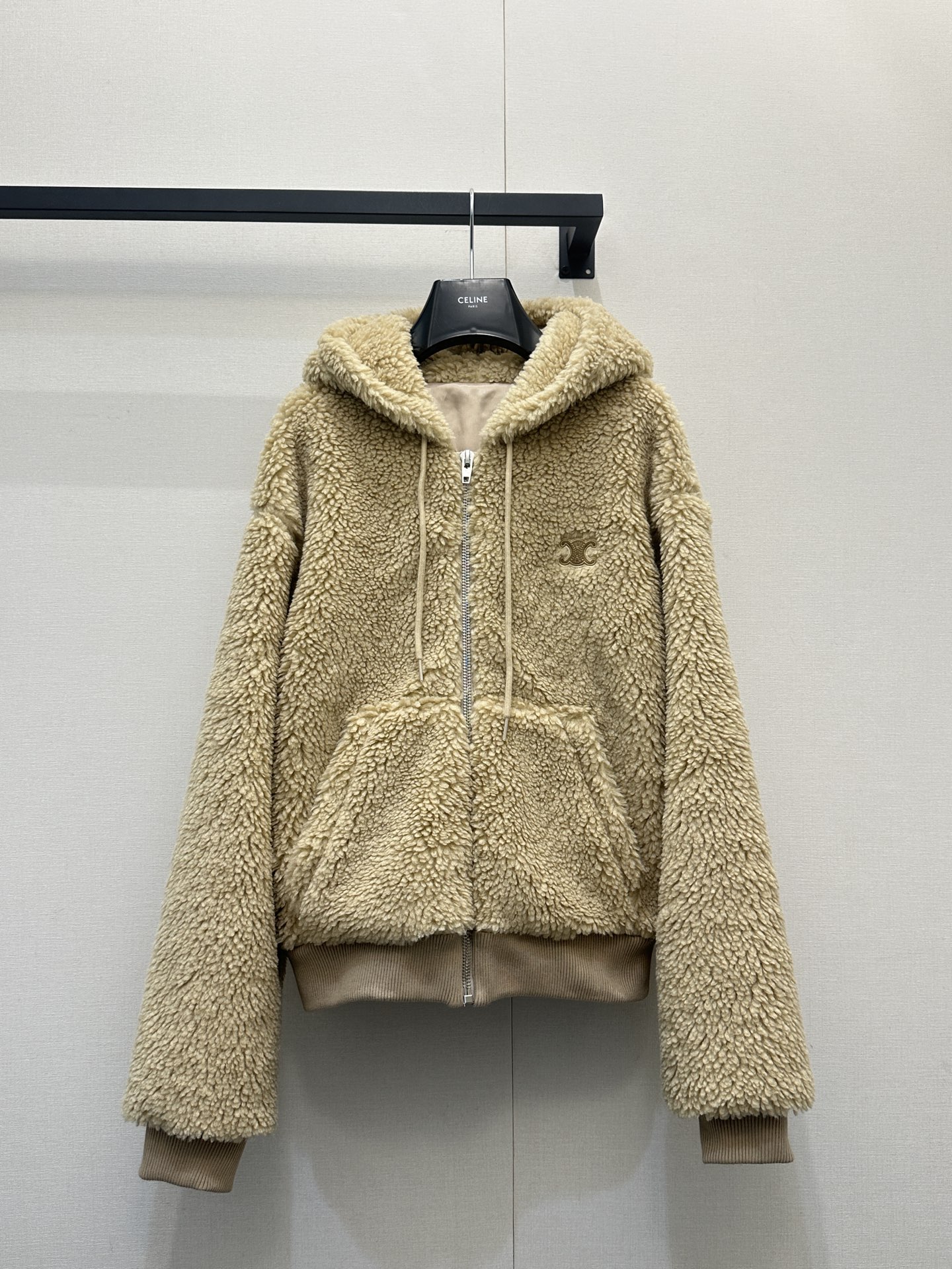 셀린느(Celine) 양털 뽀글이 후드 집업 자켓 재킷 의류