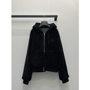 셀린느(Celine) 양털 뽀글이 후드 집업 자켓 재킷 의류