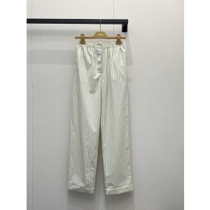 미우미우(miumiu) 스트라이프 코튼 라운지 팬츠 바지 의류