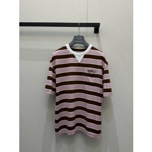프라다(PRADA) 빈티지 스트라이프 삼각 패치 반팔 티셔츠 의류