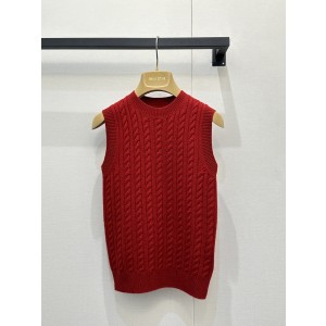 미우미우(miumiu) 백로고 캐시미어 니트 베스트 조끼 의류