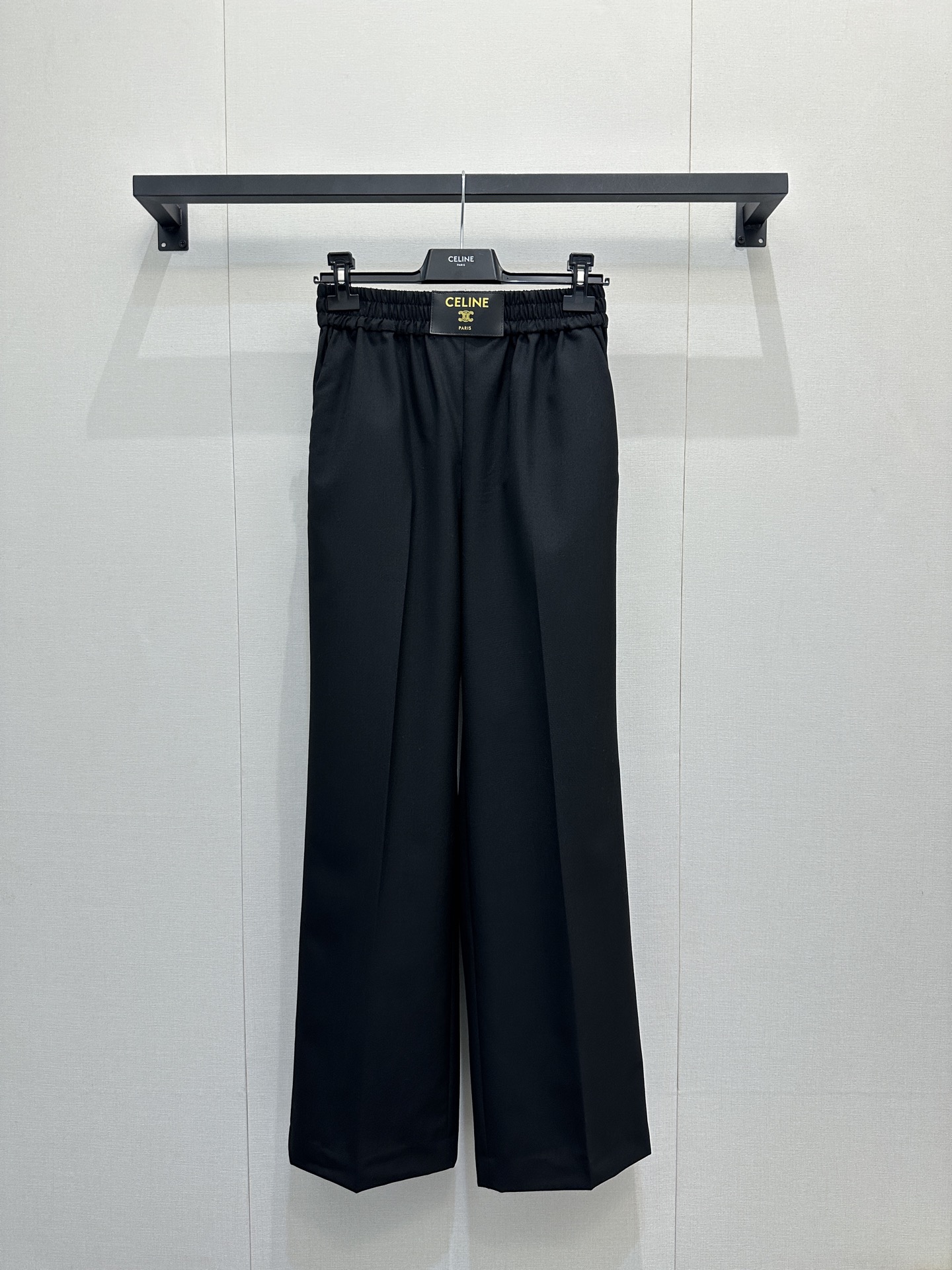 셀린느(CELINE) 로고 밴딩 와이드 울 팬츠 바지 의류