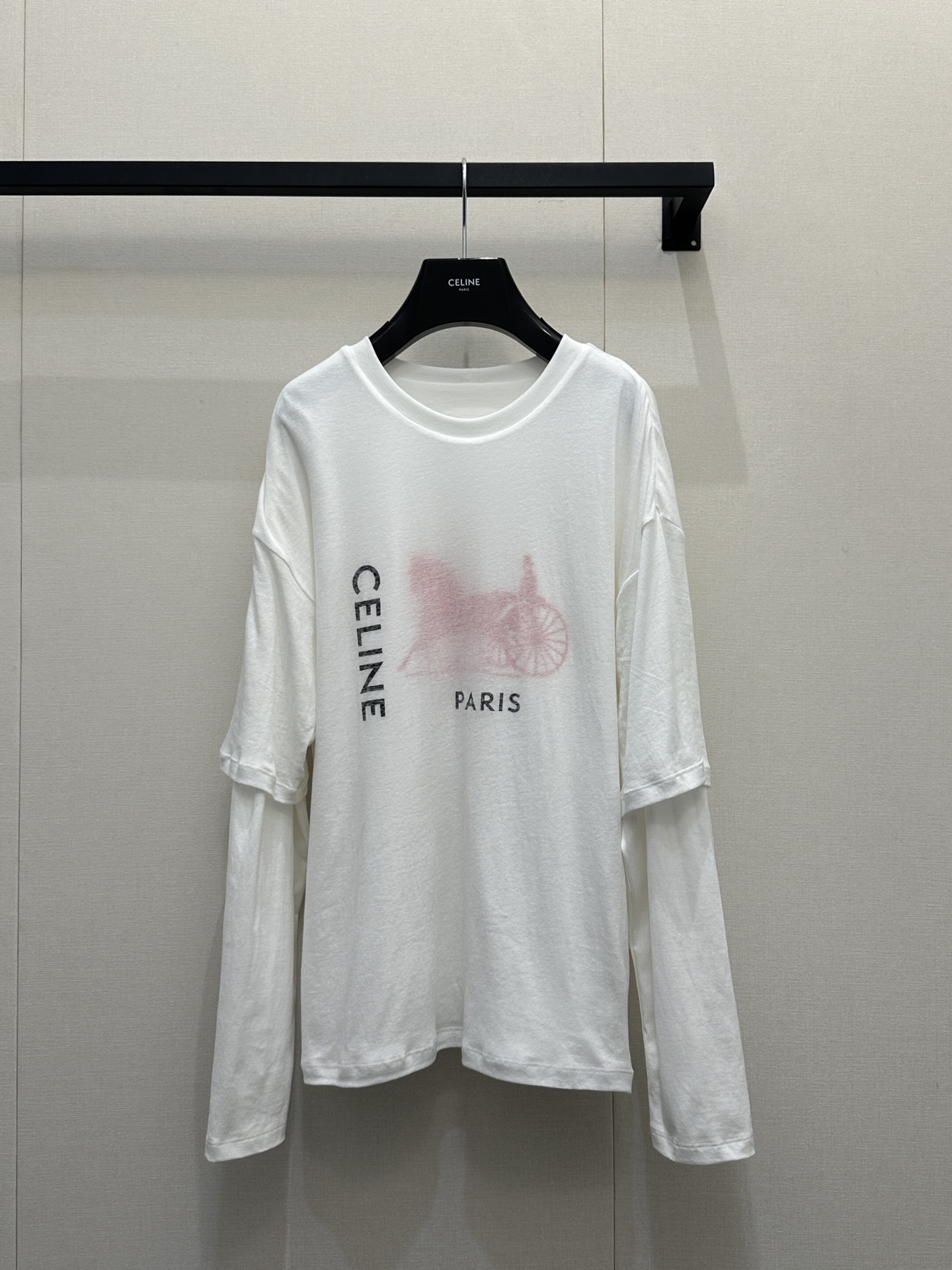 셀린느(CELINE) 레이어드 로고 긴팔 티셔츠 의류