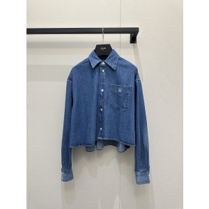 셀린느(CELINE) 포켓 로고 데님 셔츠 의류
