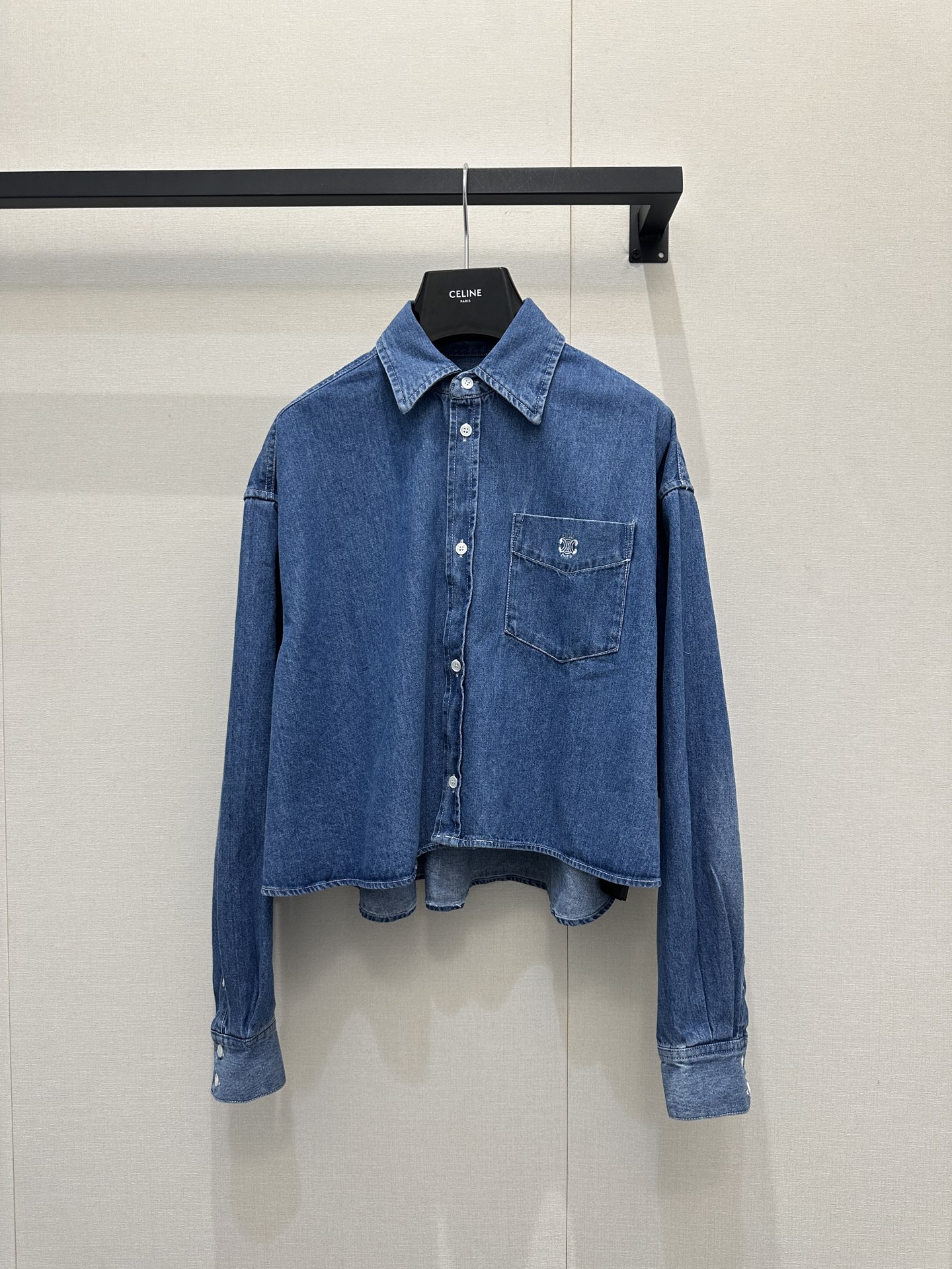 셀린느(CELINE) 포켓 로고 데님 셔츠 의류