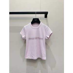 알렉산더 왕(Alexander Wang) 핑크 핫픽스 반팔 티셔츠 의류