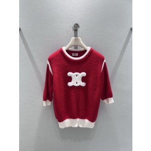 셀린느(Celine) 트리오페 배색 니트 탑 상의 의류