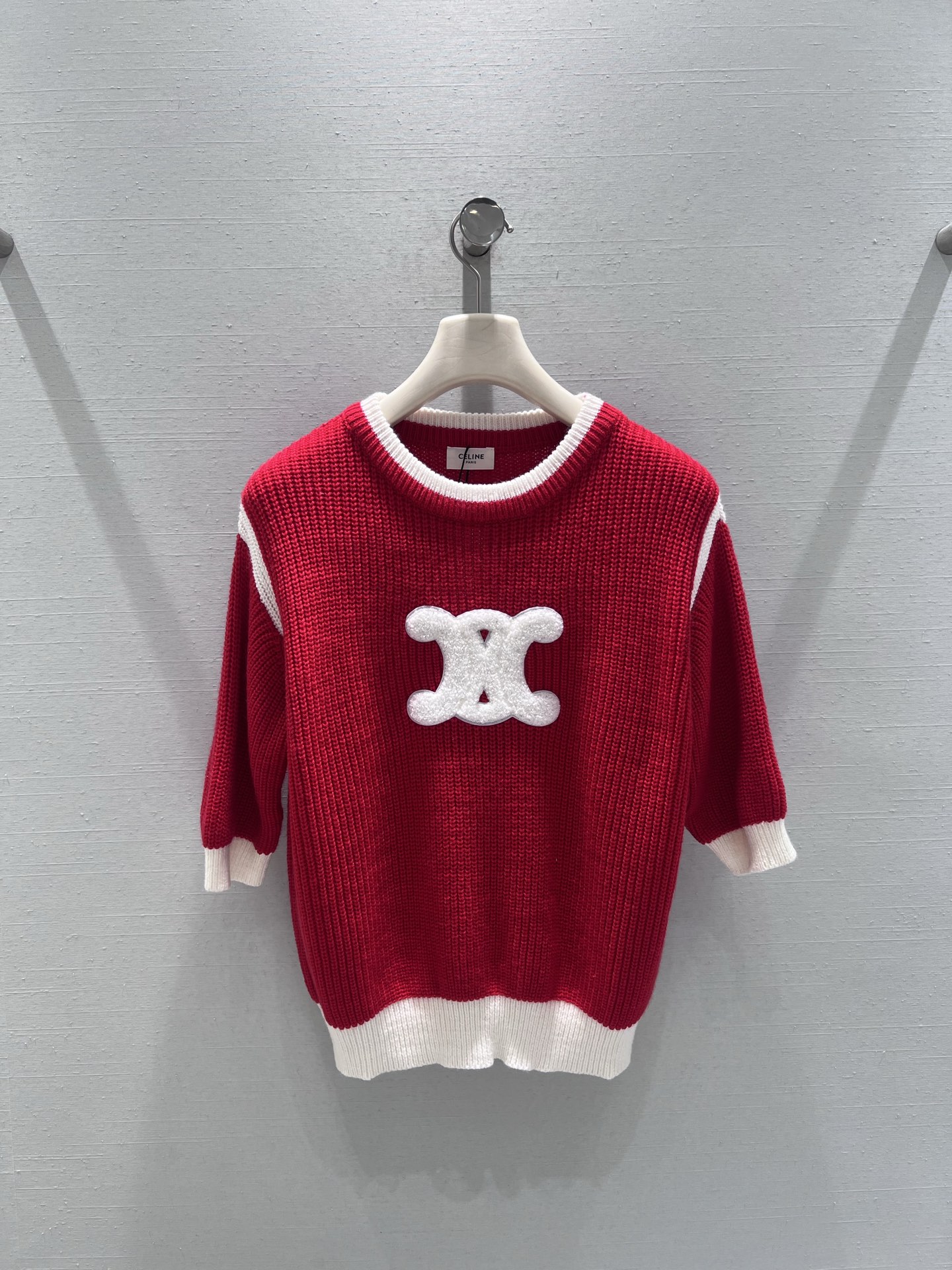 셀린느(Celine) 트리오페 배색 니트 탑 상의 의류