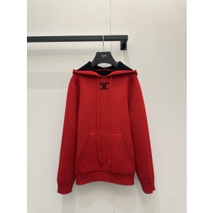 Celine 셀린느 26 크루즈 투톤 후드티 캐시미어 니트 의류