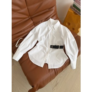 프라다(Prada) 삼각 로고 레더 버클 셔츠 의류