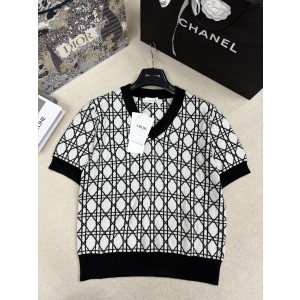 디올(Dior) 오블리크 다이아몬드 반팔 니트 의류