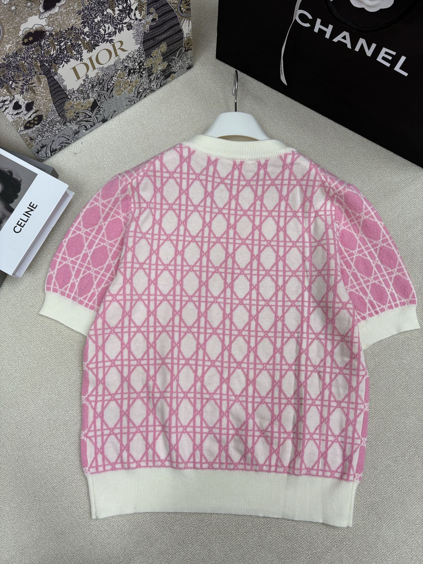 디올(Dior) 오블리크 다이아몬드 반팔 니트 의류