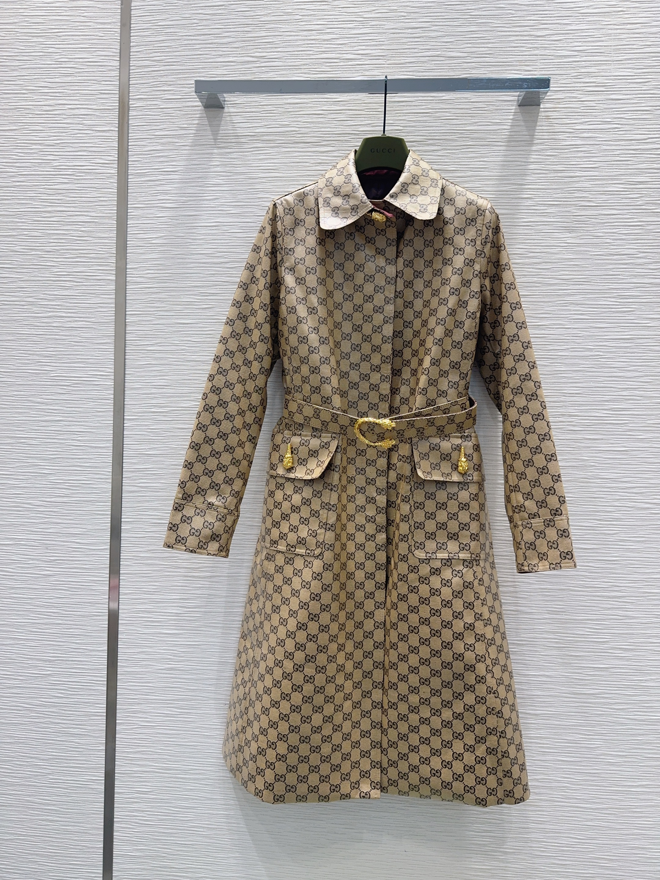 GUCCI 구찌 클래식 시그니처 맥시 롱 코트 의류