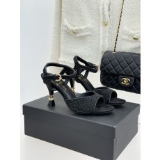 샤넬(CHANEL) 크리스탈 더블 하이힐 샌들 신발