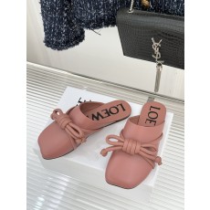 로에베(LOEWE) 리본 스퀘어토 슬리퍼 신발