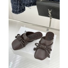 로에베(LOEWE) 리본 스퀘어토 슬리퍼 신발