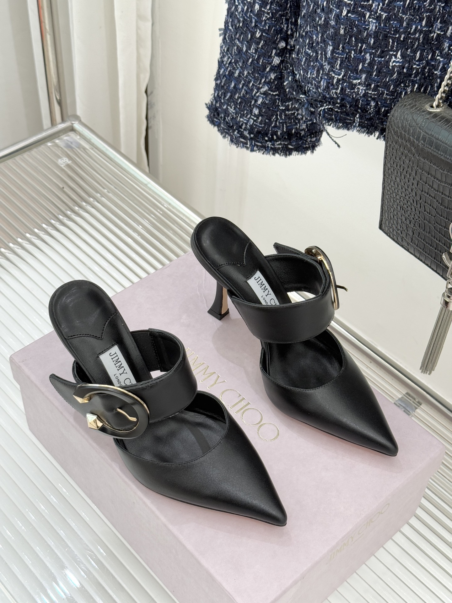 지미추(Jimmy Choo) 뮬 하이힐 신발