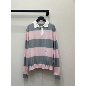 Dior CD 디올 스트라이프 폴로 긴팔 니트 의류