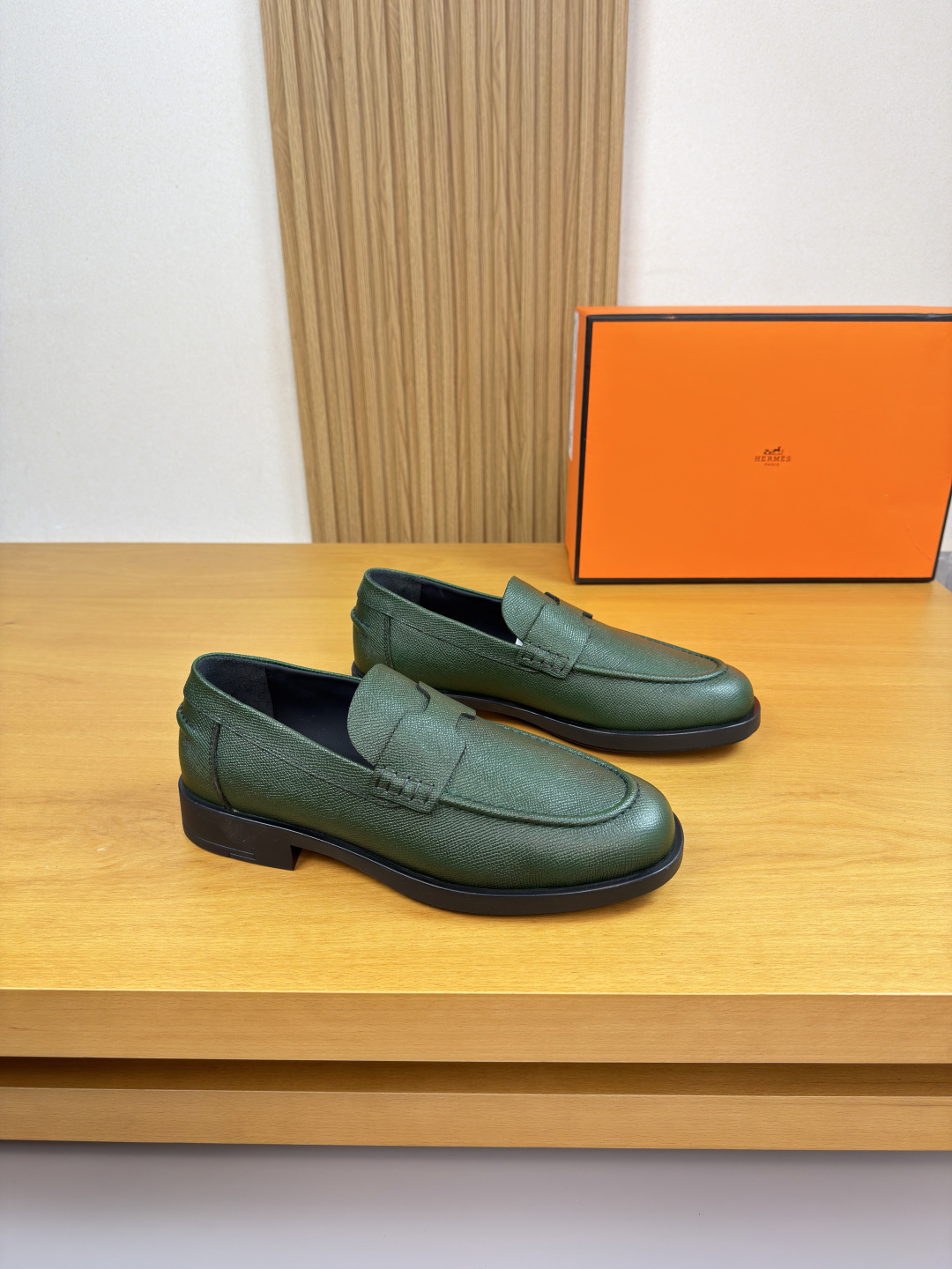 HERMES 에르메스 핸드그레인 드레스 슈즈 구두 신발