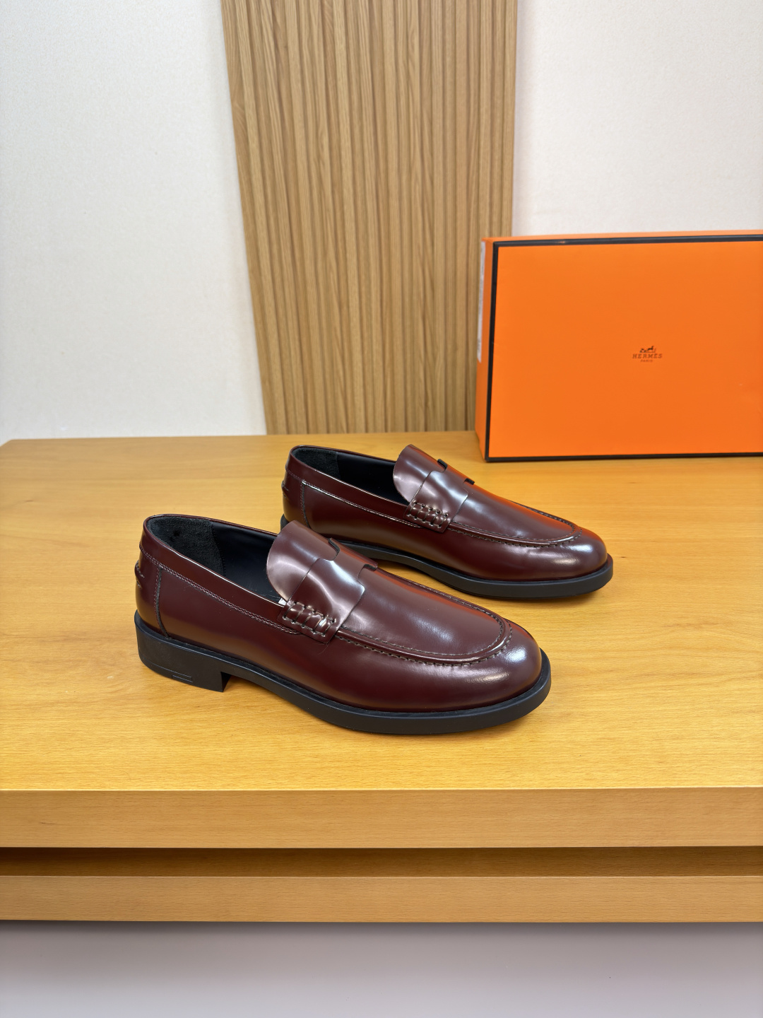 HERMES 에르메스 카이벤쥬 레더 드레스 슈즈 구두 신발