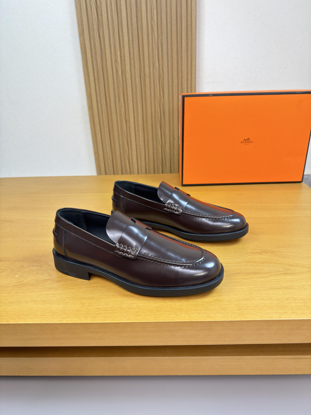 HERMES 에르메스 카이벤쥬 레더 드레스 슈즈 구두 신발