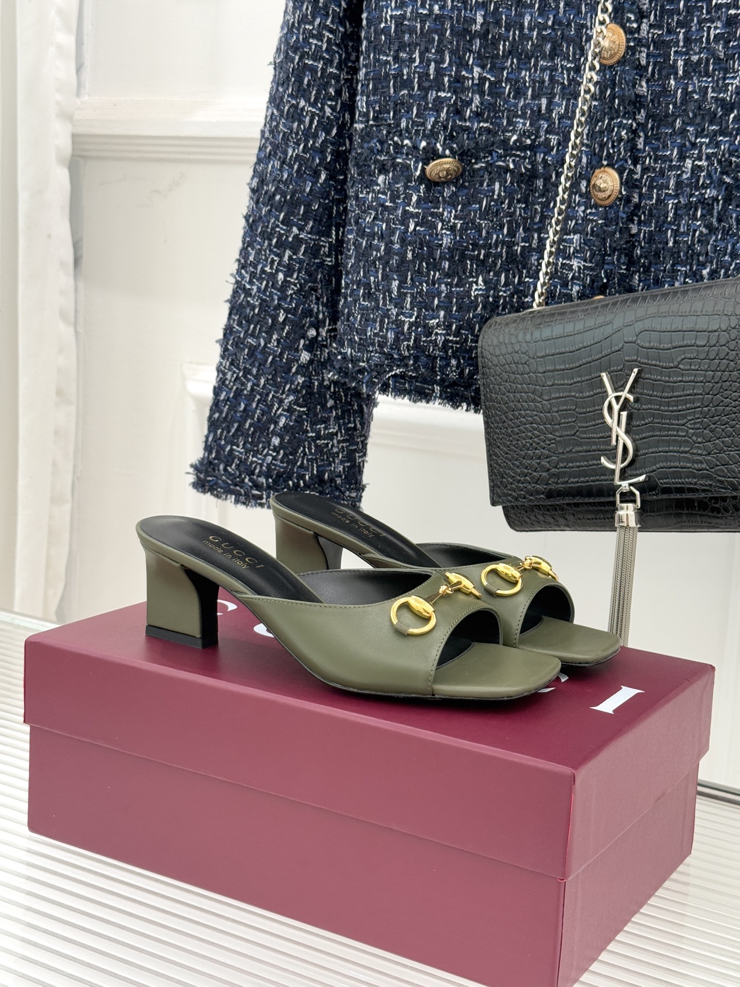 구찌(GUCCI) 홀스빗 힐 슬리퍼 신발