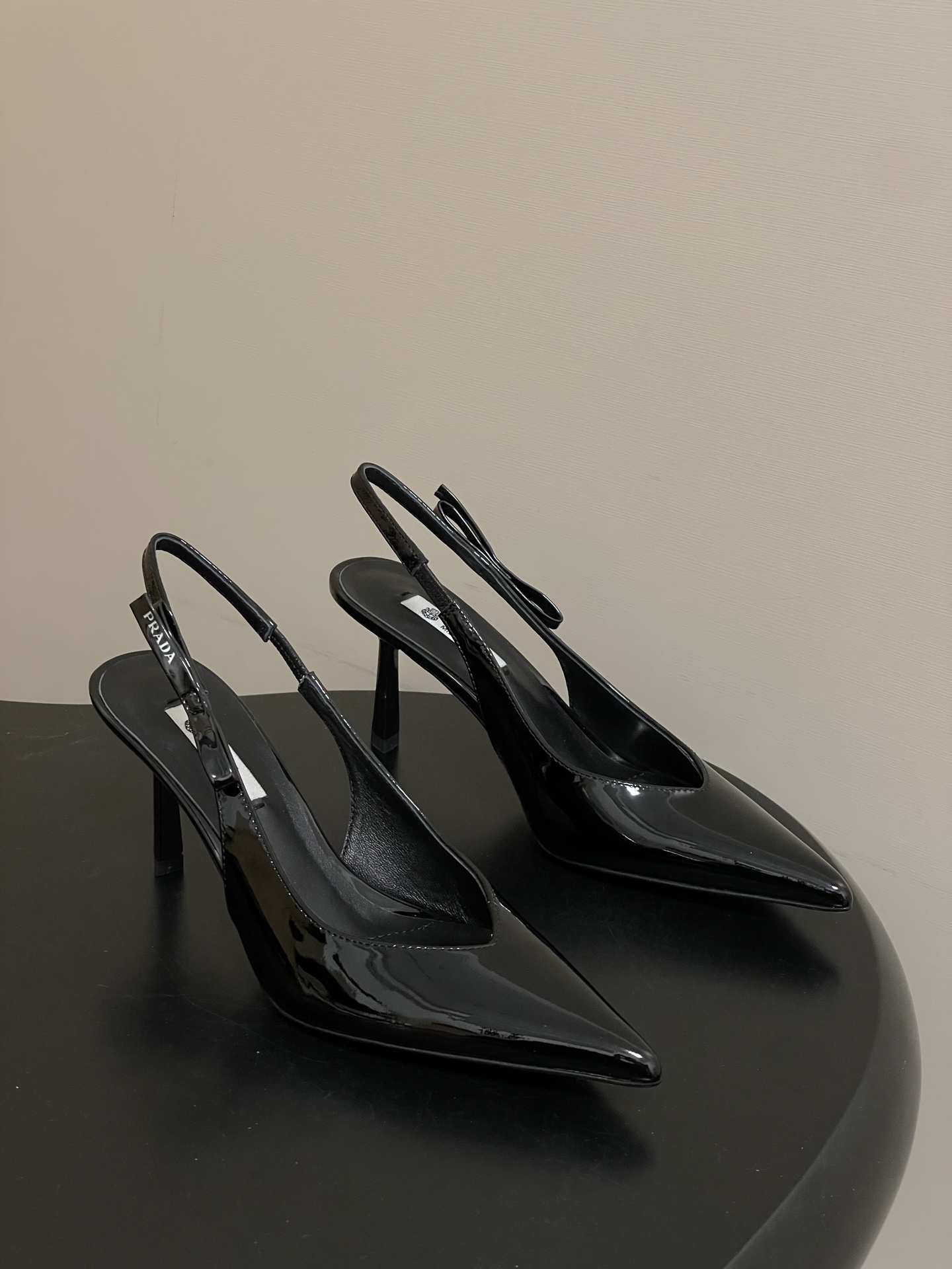 Prada 프라다 런웨이 컬렉션 리본 슬링백 힐 구두 신발