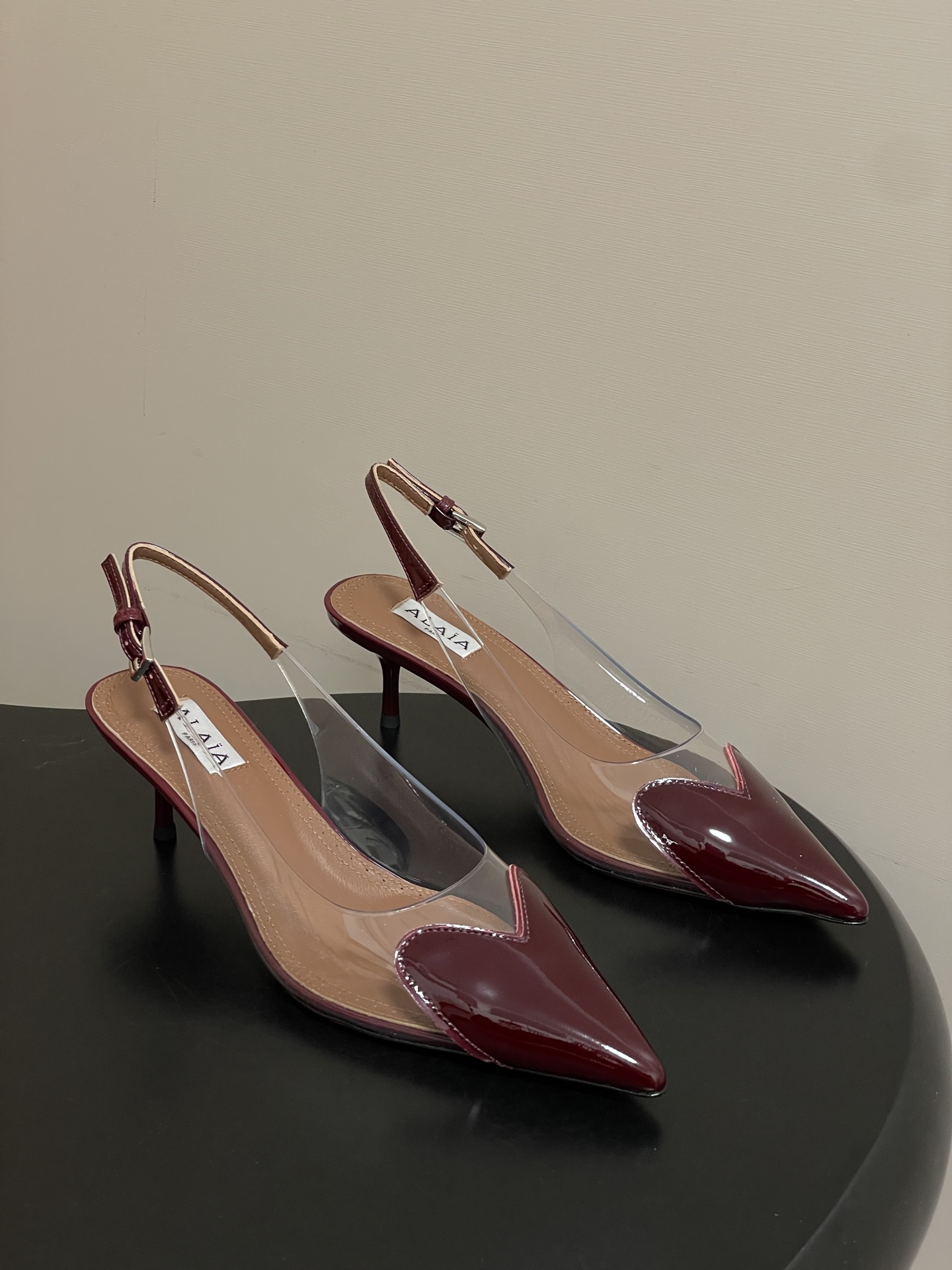 ALAIA 알라이아 26ss HIGH LOVE 하트 미드 힐 뮬 구두 신발