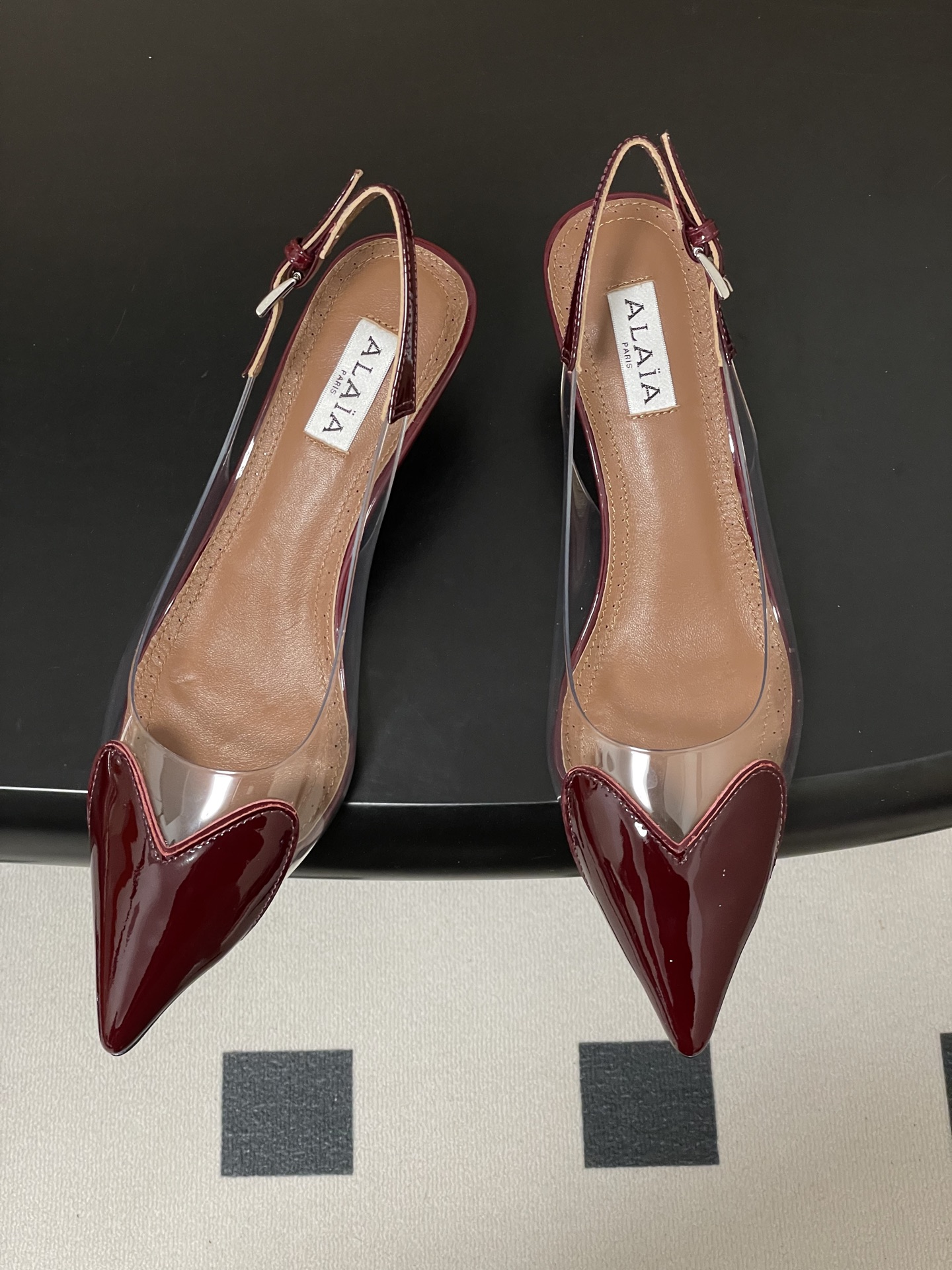 ALAIA 알라이아 26ss HIGH LOVE 하트 미드 힐 뮬 구두 신발