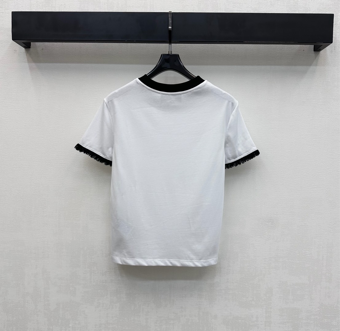 Gucci 구찌 프릴 로고 레트로 반팔 티셔츠 의류