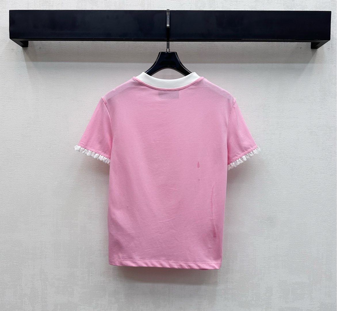 Gucci 구찌 프릴 로고 레트로 반팔 티셔츠 의류