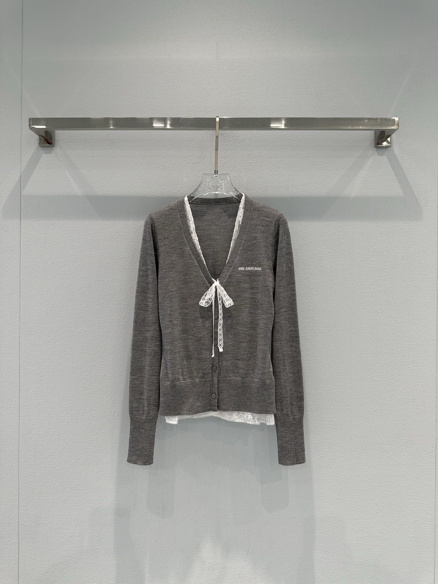 ann andelman 앤 안델만 26ss 레이스 믹스 니트 가디건 의류