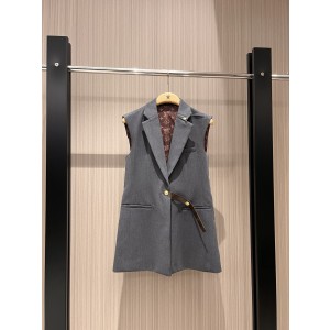 LV 루이비통 모노그램 안감 언밸런스 지퍼 베스트 조끼 민소매 자켓 재킷 의류