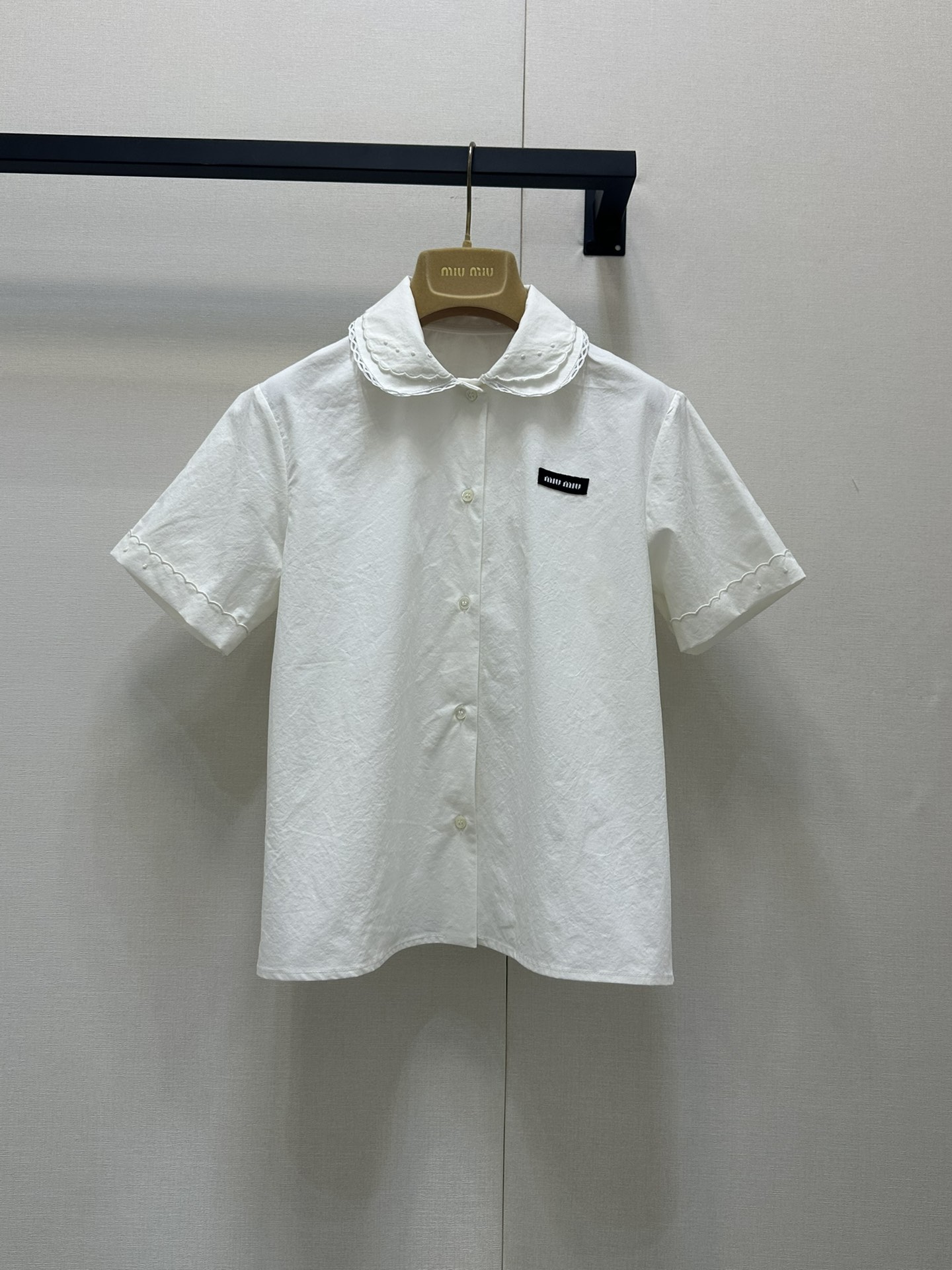 miumiu 미우미우 인텔리전트 레이스 셋업 카라 반팔 셔츠 + 스커트 치마 세트 의류