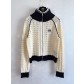 miumiu 미우미우 배색 하이넥 펀칭 니트 가디건 자켓 재킷 의류