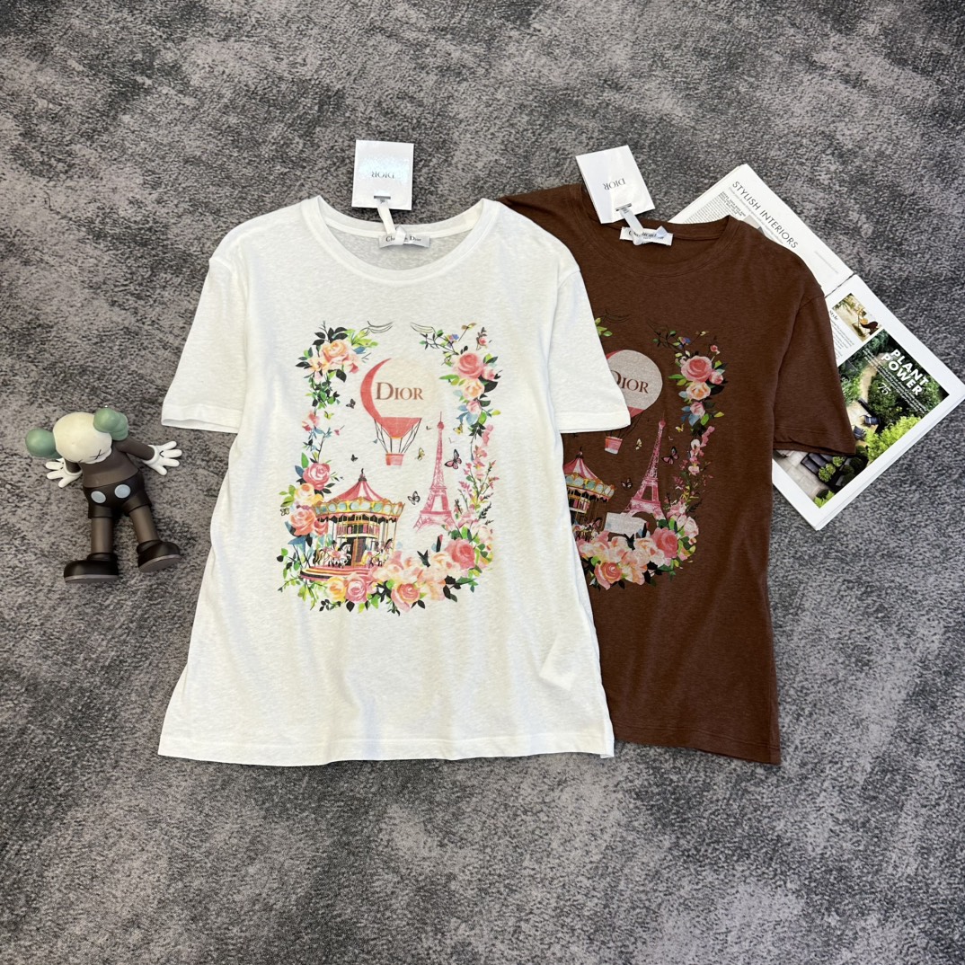 Dior CD 디올 시즌 신상 니트/탑 시리즈 반팔 티셔츠 의류