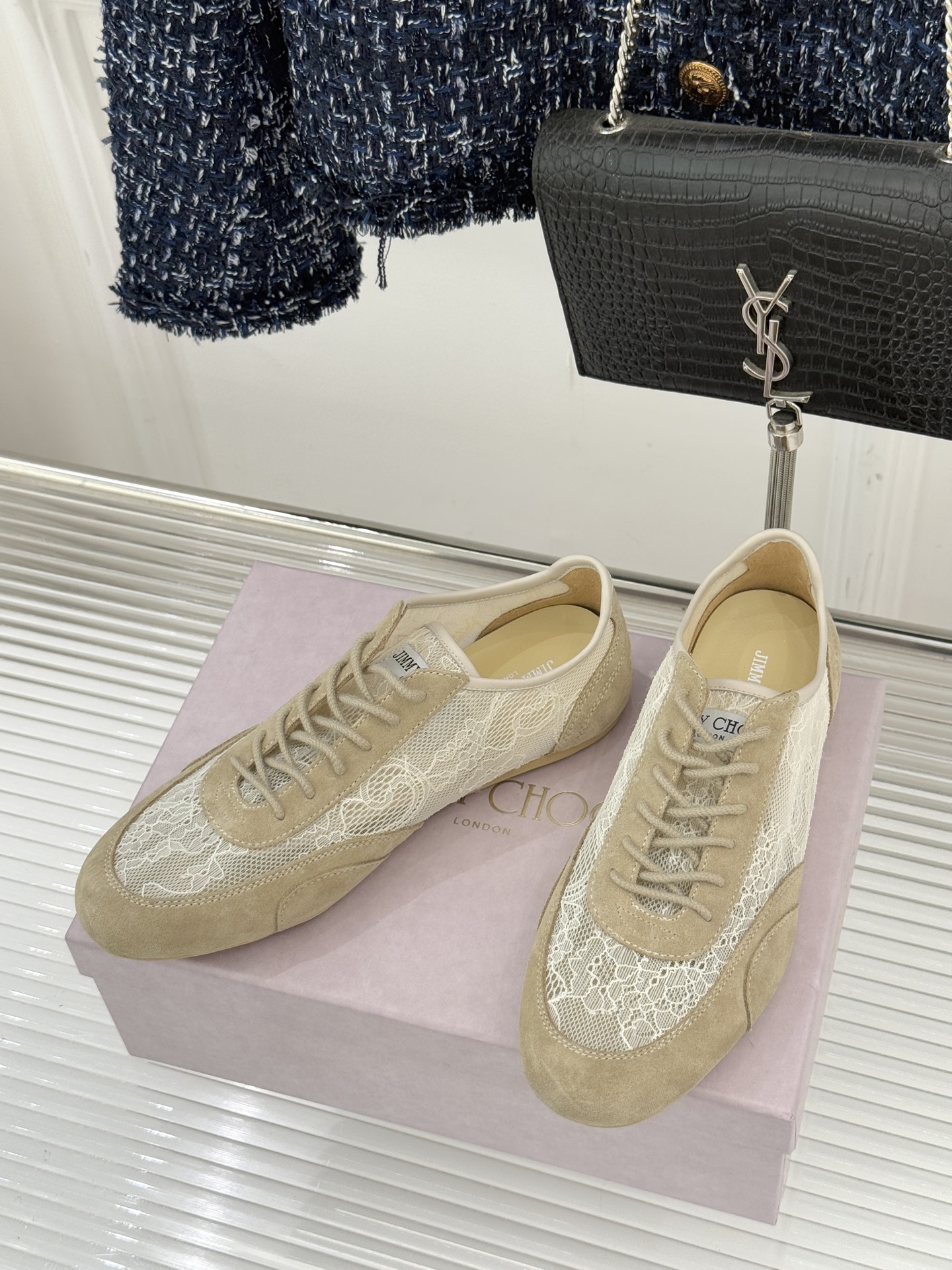 지미추(JIMMYCHOO) 레이스 캐주얼 스니커즈 신발