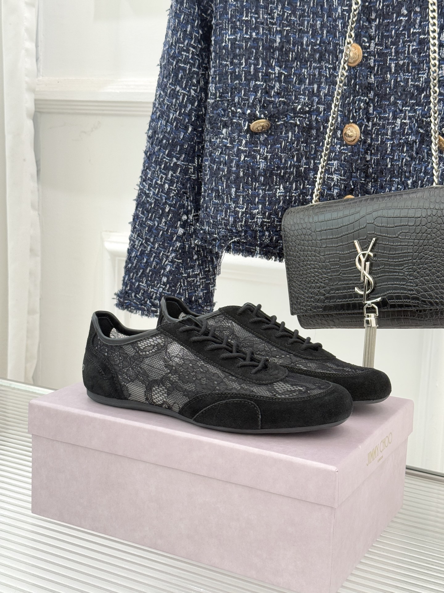 지미추(JIMMYCHOO) 레이스 캐주얼 스니커즈 신발