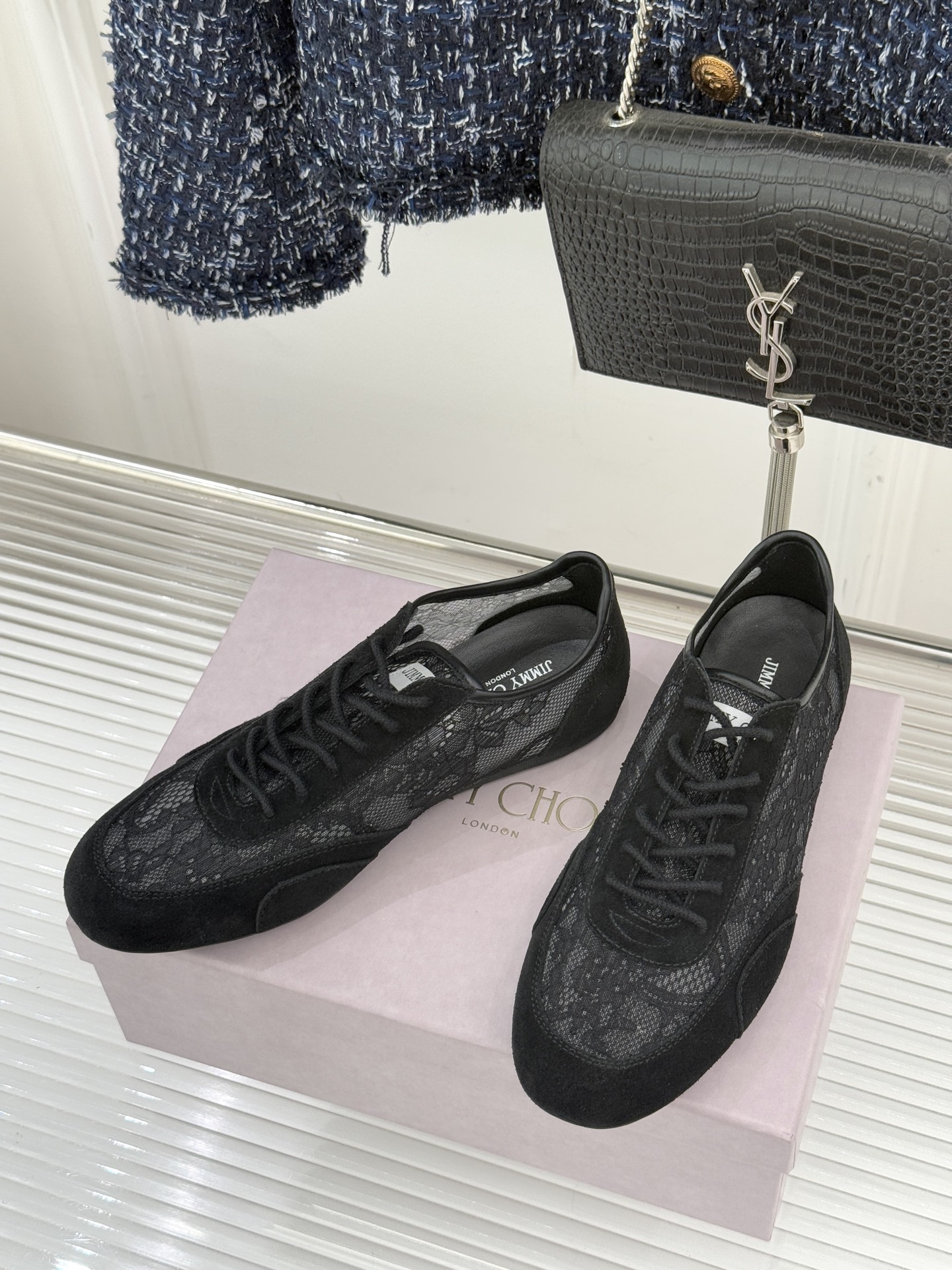 지미추(JIMMYCHOO) 레이스 캐주얼 스니커즈 신발