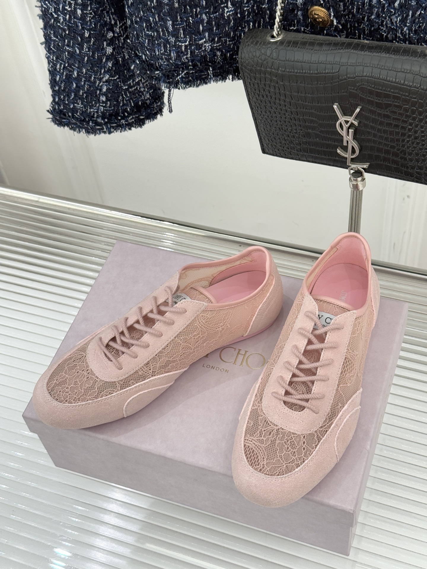 지미추(JIMMYCHOO) 레이스 캐주얼 스니커즈 신발