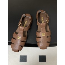 미우미우(MIU MIU) 로마 샌들 플랫 메리제인 발레 슈즈 신발