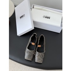 [Maison Margiela] MM6 메종 마르지엘라 스퀘어 토 리본 발레리나 단화 플랫 슈즈 신발