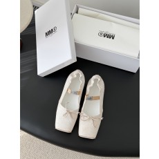 [Maison Margiela] MM6 메종 마르지엘라 스퀘어 토 리본 발레리나 단화 플랫 슈즈 신발