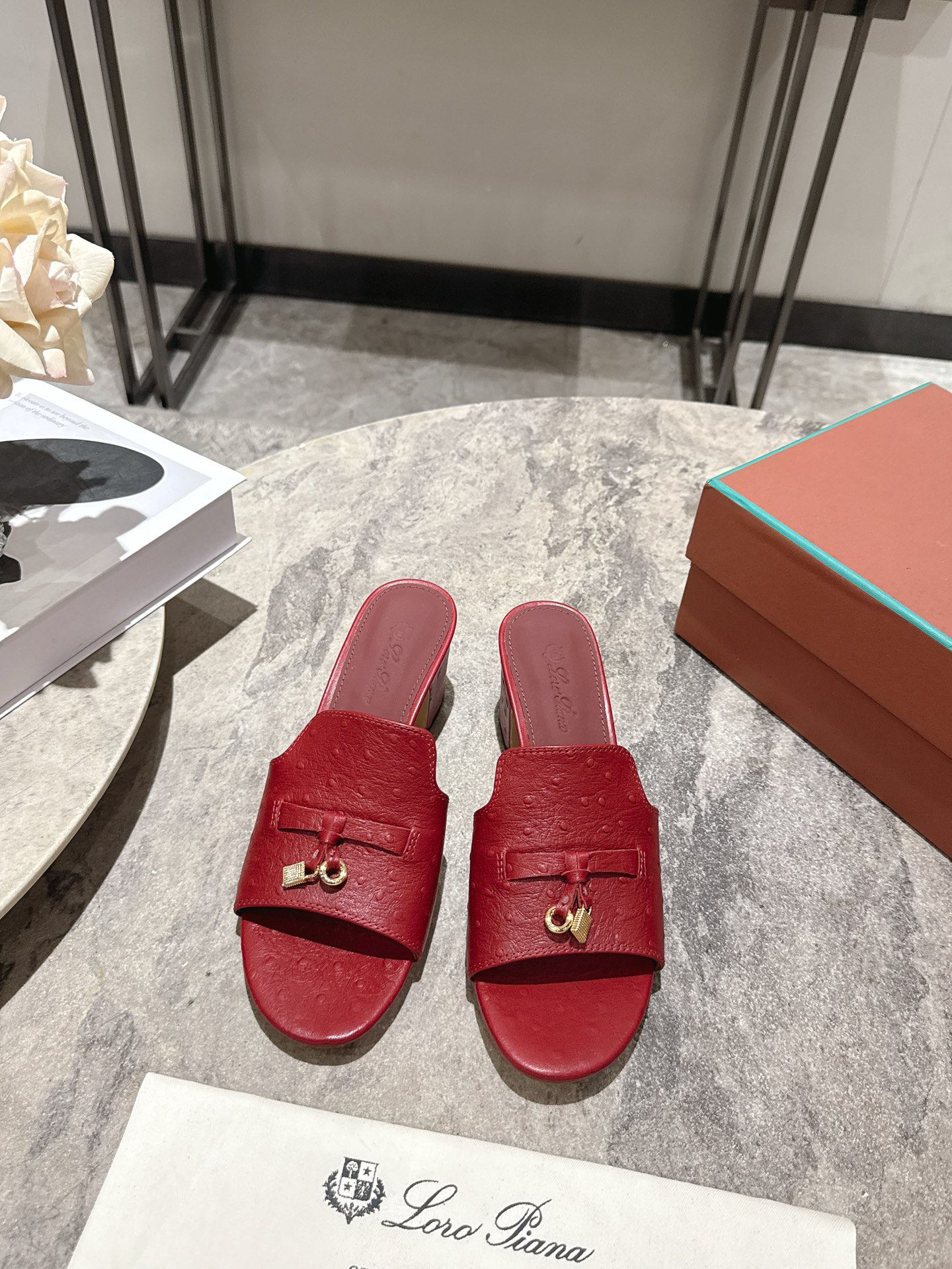 Loro Piana LP 로로 피아나 클래식 플랫/굽 뮬 슬리퍼 신발